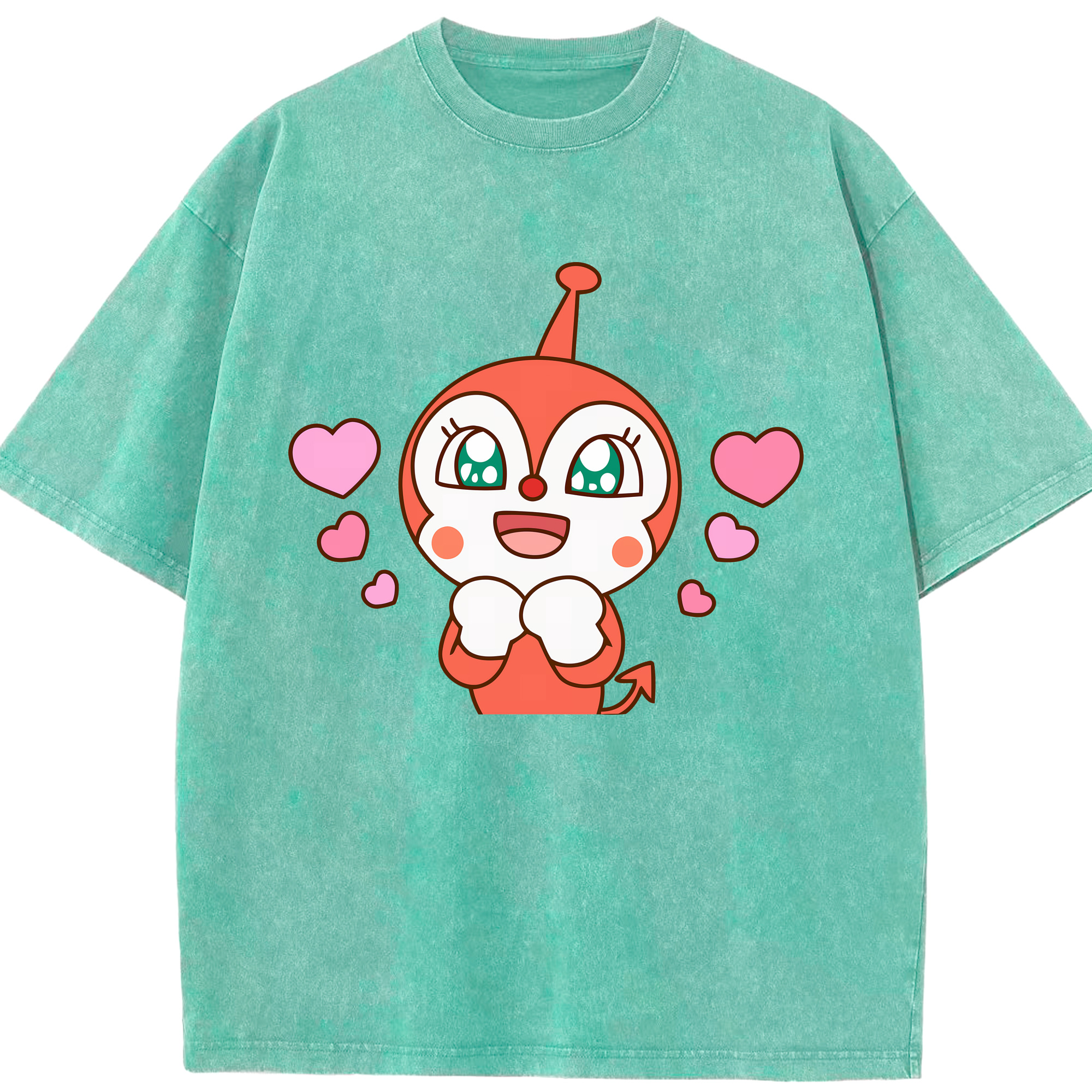 （画像用） アンパンマン Anpanman 綿100% ヴィンテージ風 半袖Tシャツ（フロントプリント）